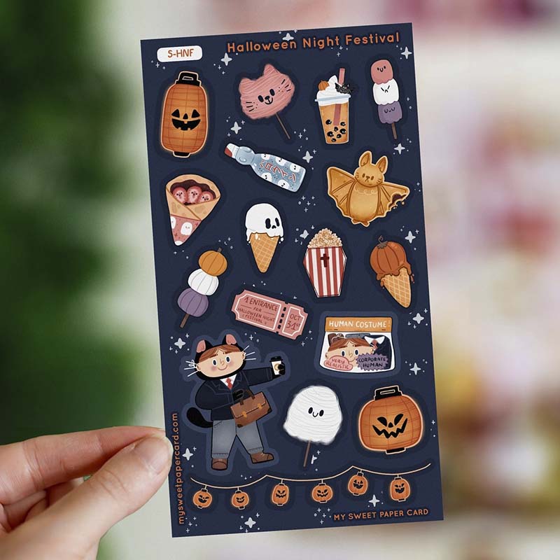 My Sweet Paper Card | Pegatinas Halloween Night Festival