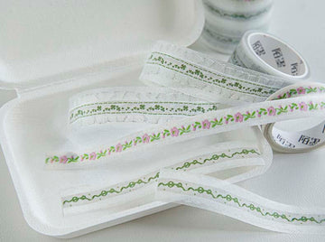 Mo Card | Set de PET Tapes Handmade Lace Green Vine Lace