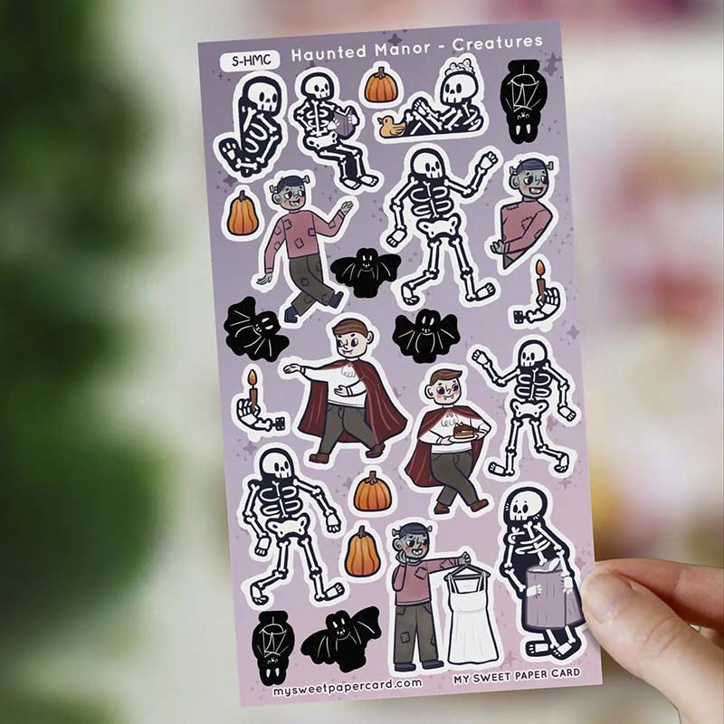 My Sweet Paper Card | Pegatinas Haunted Manor Creatures