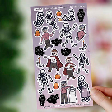 My Sweet Paper Card | Pegatinas Haunted Manor Creatures