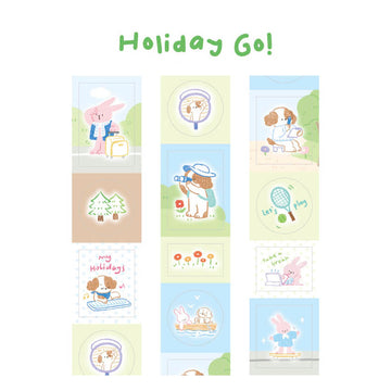 Card Lover | Pegatinas en Rollo Hello My Partner Holiday Go