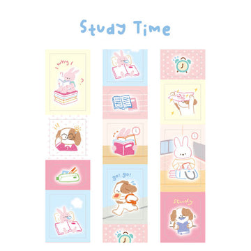 Card Lover | Pegatinas en Rollo Hello My Partner Study Time