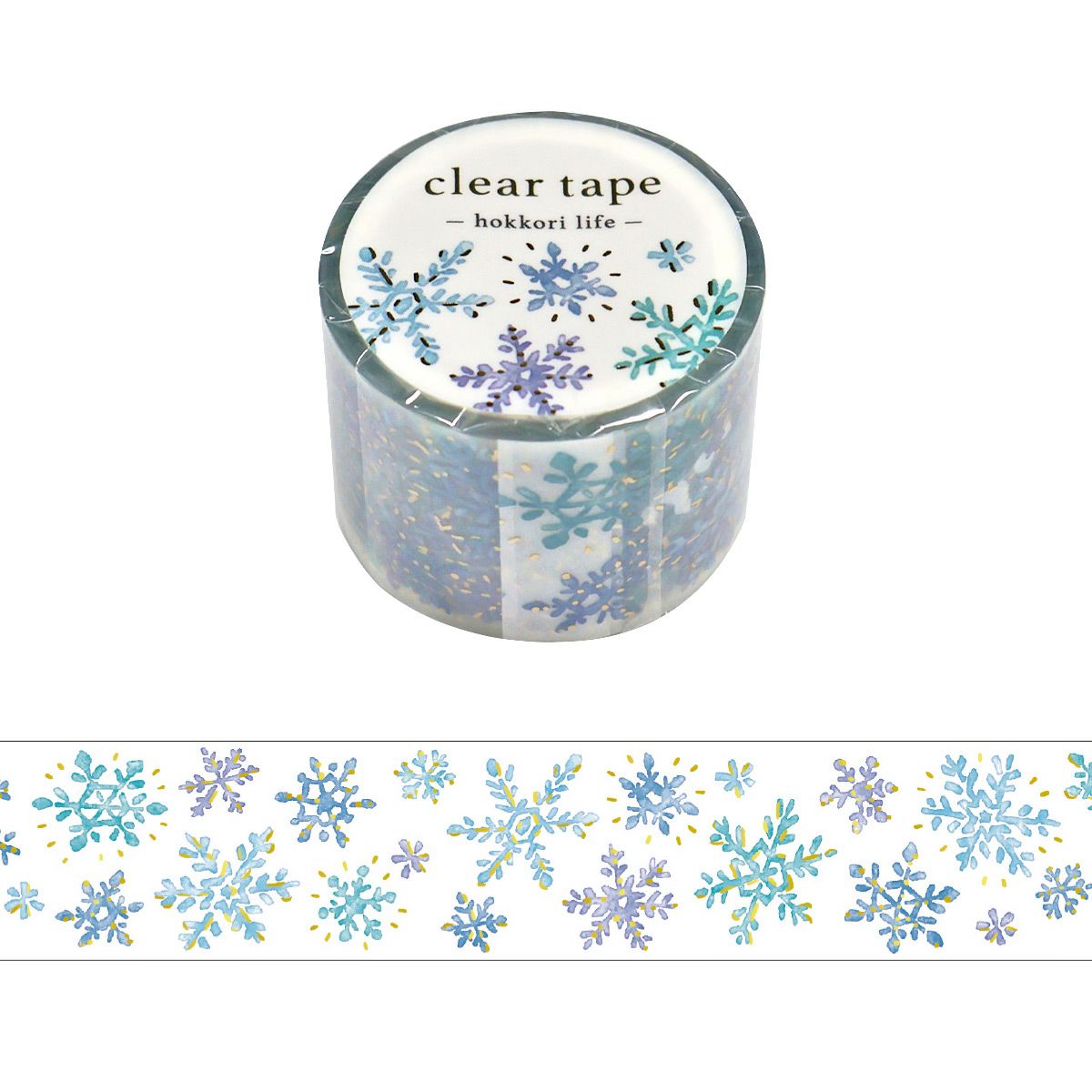 Mind Wave | Hokkori Life Snow Flakes Clear PET Tape