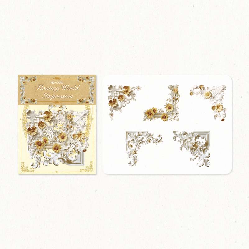 Mo card | Hollow Relief Corner Impressions of the Floating World Decorative Corners