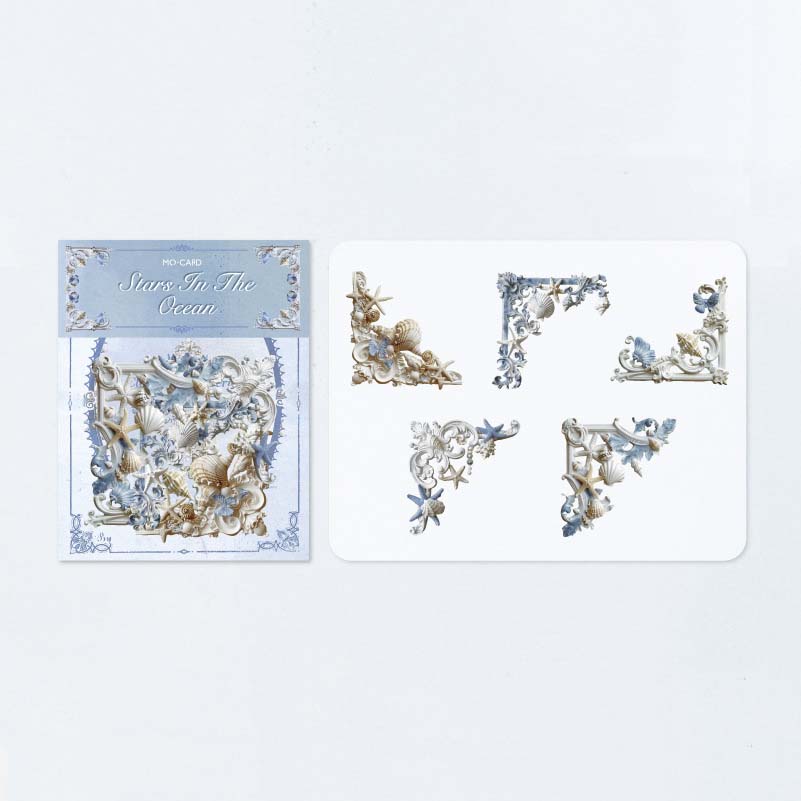 Mo card | Decorative corner hollow relief corner ocean star