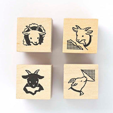 NB CO | Set de 4 Sellos In The Margin Naughty Goat