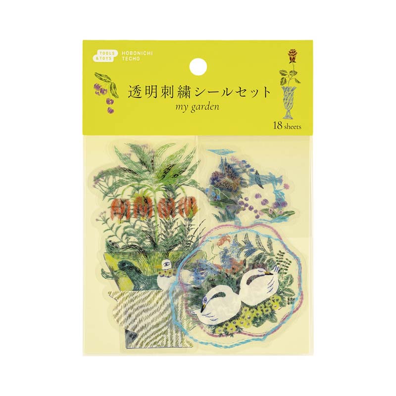 Hobonichi | Pegatinas Transparentes Embroidery Iyo Okumi My Garden