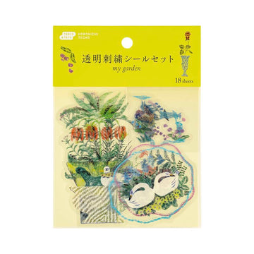 Hobonichi | Pegatinas Transparentes Embroidery Iyo Okumi My Garden