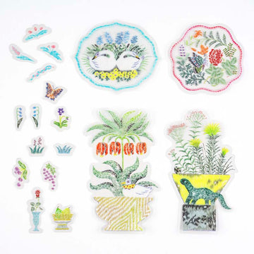 Hobonichi | Pegatinas Transparentes Embroidery Iyo Okumi My Garden