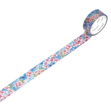 World Craft | Yuzen Pink & Blue Cherry Blossoms Washi Tape