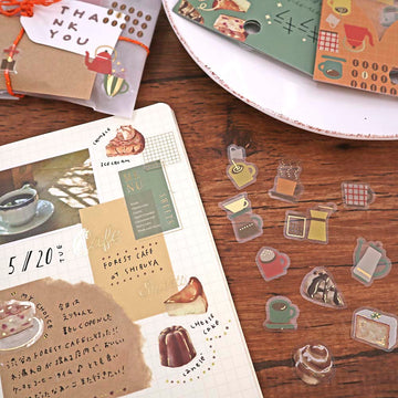 World Craft | Pegatinas Flake Kirakira Cafe Sweets