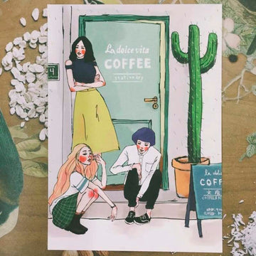 La Dolce Vita | Coffee Shop Postcard