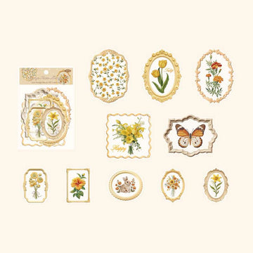 Mo Card | Pegatinas Lace Floral Frame Orange Flower Meaning