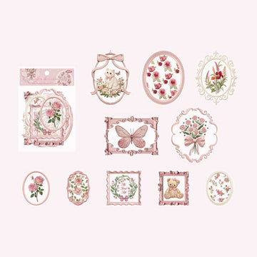 Mo Card | Pegatinas Lace Floral Frame Pink Dream Embroidery
