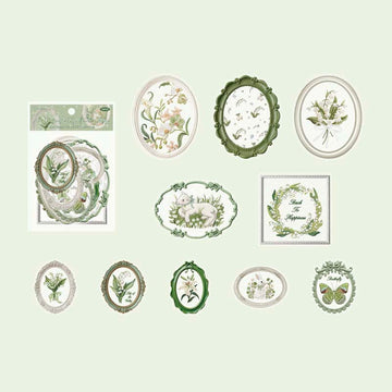 Mo Card | Pegatinas Lace Floral Frame Silk Language Lily
