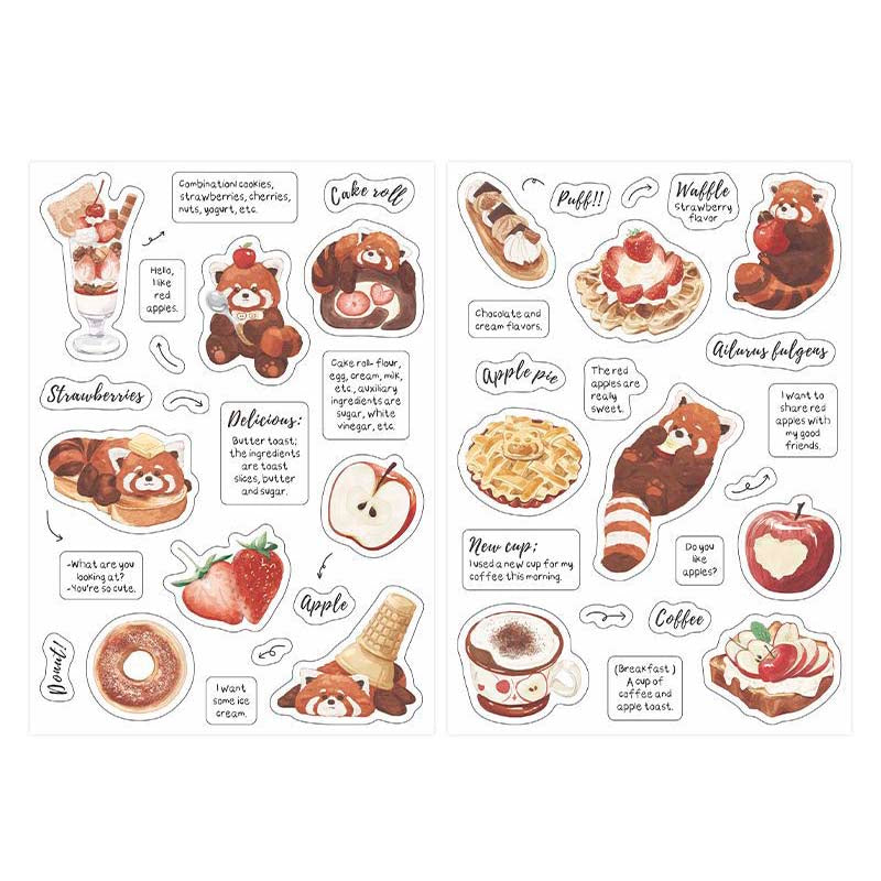 Papermore | Pegatinas Late Night Snack Candy Red Panda