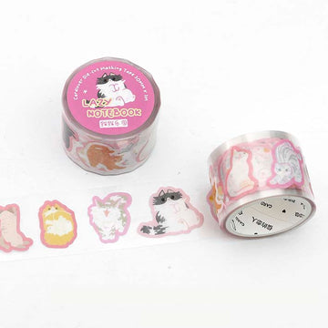 Card Lover | Pegatinas en Rollo Lazy Notebook Cat Garden