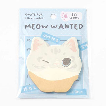 Note For | Notas Adhesivas Meow Wanted Blue