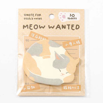 Note For | Notas Adhesivas Meow Wanted Orange