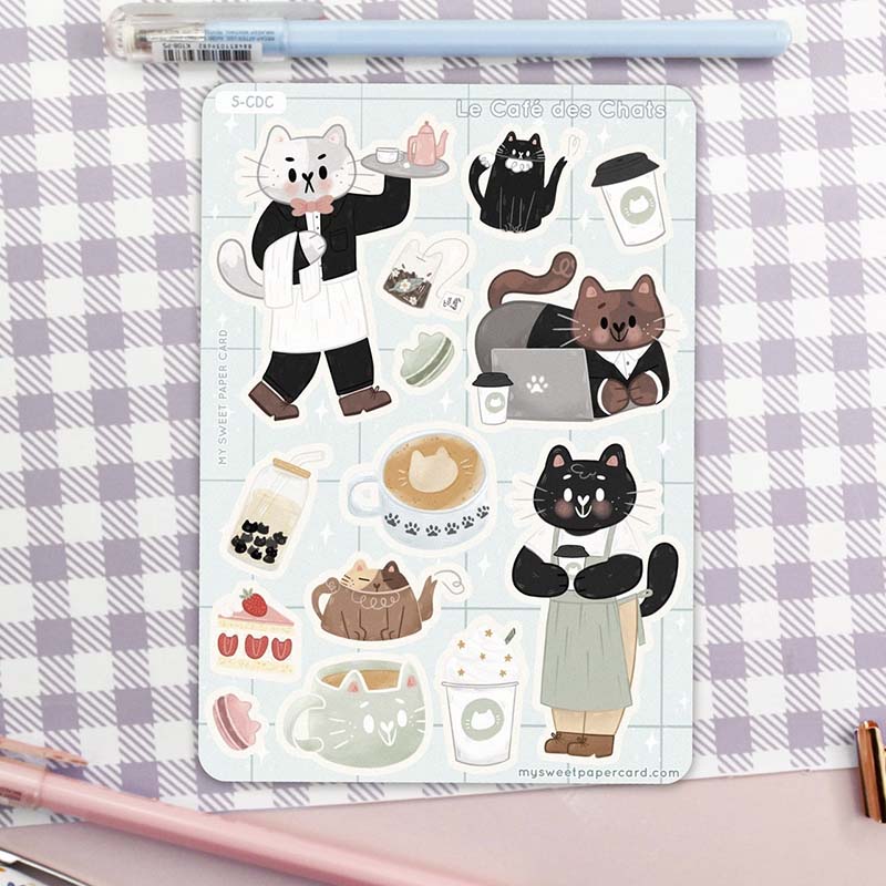 My Sweet Paper Card | Pegatinas Le Café des Chats