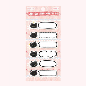 Mo Card | Notas Adhesivas Black Little Cat Has Something To Say