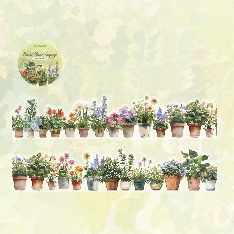 Mo Card | Long Life PET Tape Bonsai Flower Language