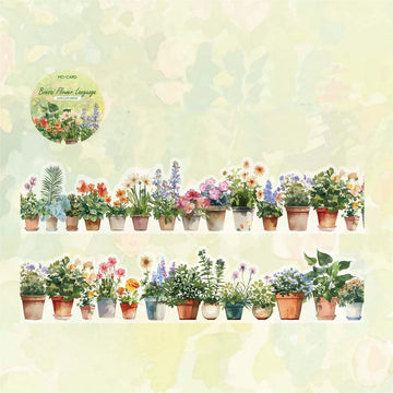 Mo Card | Long Life PET Tape Bonsai Flower Language