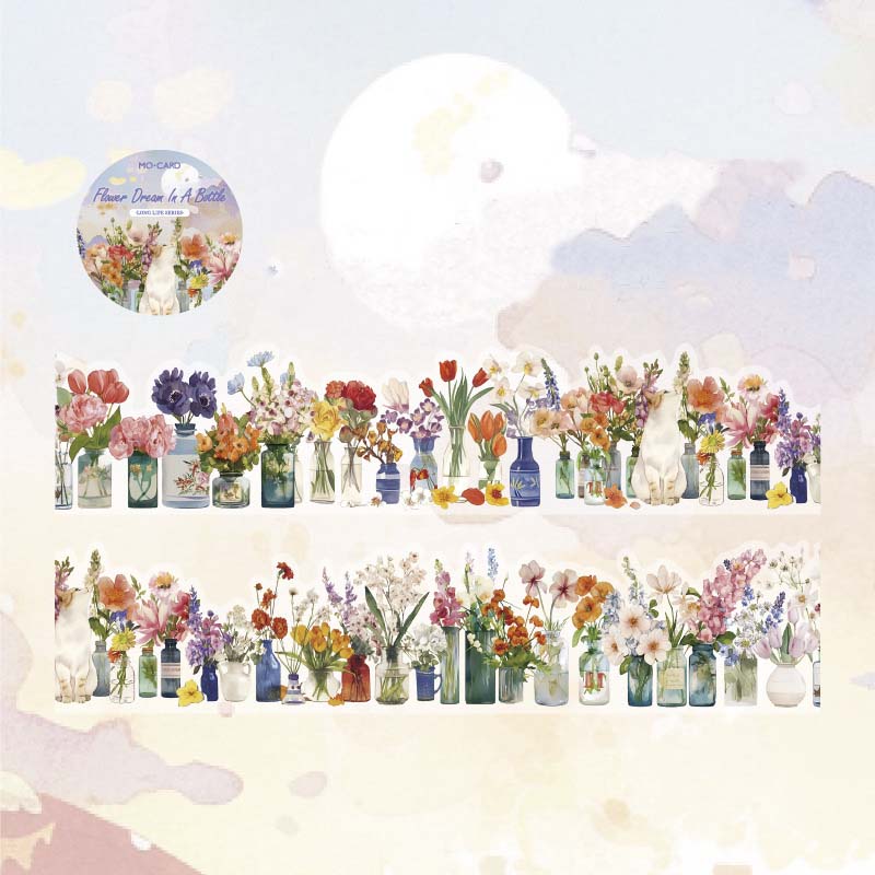 Mo Card | Long Life PET Tape Flowers Dream In A Bottle