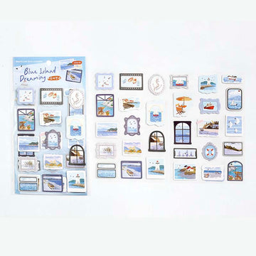 Note For | Pegatinas Look At The Wind And Clouds Blue Island Dreaming