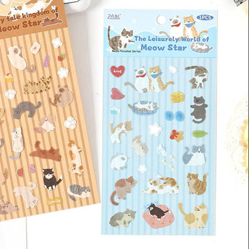 2ABC | Pegatinas Meow Star Paradise Planet Leisurely World