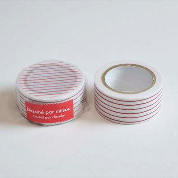Classiky | Mitsou Stripe Red Washi Tape