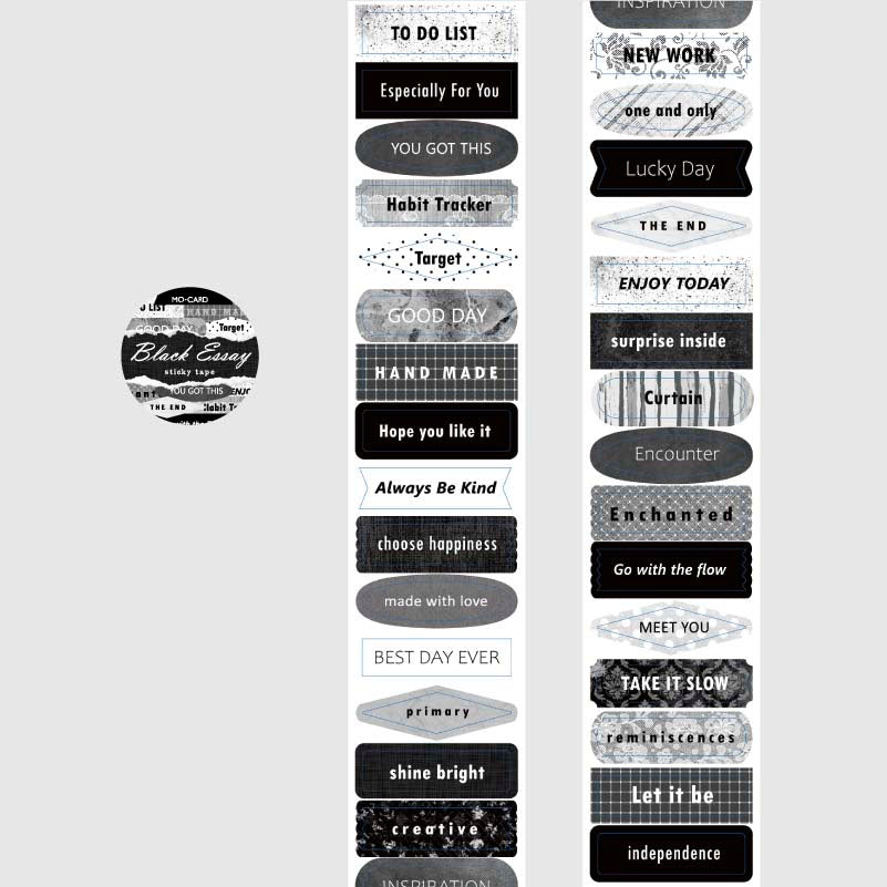Mo Card | Pegatinas en Rollo Monologue Of Time Black Essay