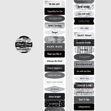 Mo Card | Pegatinas en Rollo Monologue Of Time Black Essay