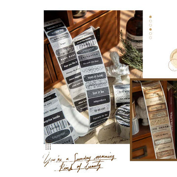 Mo Card | Pegatinas en Rollo Monologue Of Time Black Essay