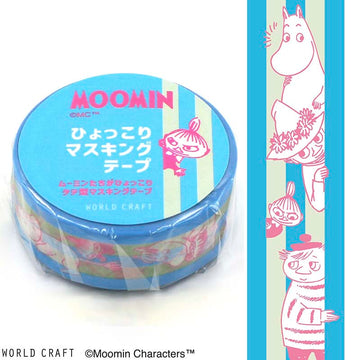 World Craft | Moomin Striped Blue Washi Tape