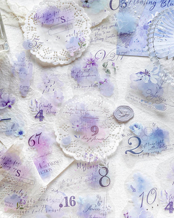 Mo Card | Pegatinas Multi Color Watercolor Shop Seven Day Floating Blue