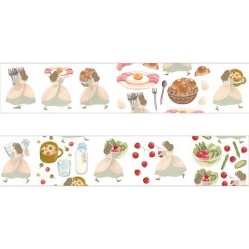 Papier Platz | Necktie Breakfast Is Ready Washi Tape