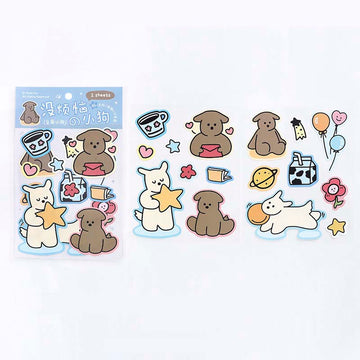 Note For | Pegatinas No Worries Puppy Blue