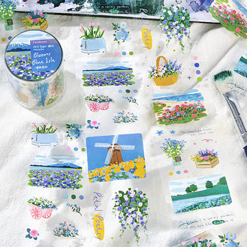 Card Lover | Pegatinas en Rollo Only Flowers Know Blooms in Blue Isle