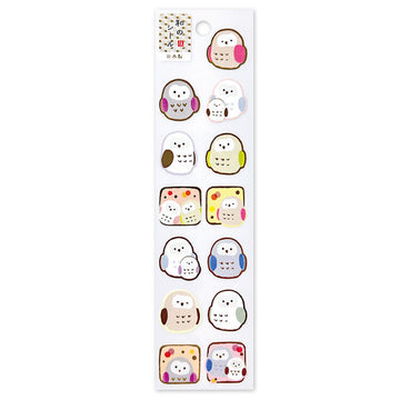 Active | Japanese Seal Owl Stickers