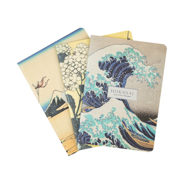 Kokonote | Pack of 3 A6 Hokusai Notebooks