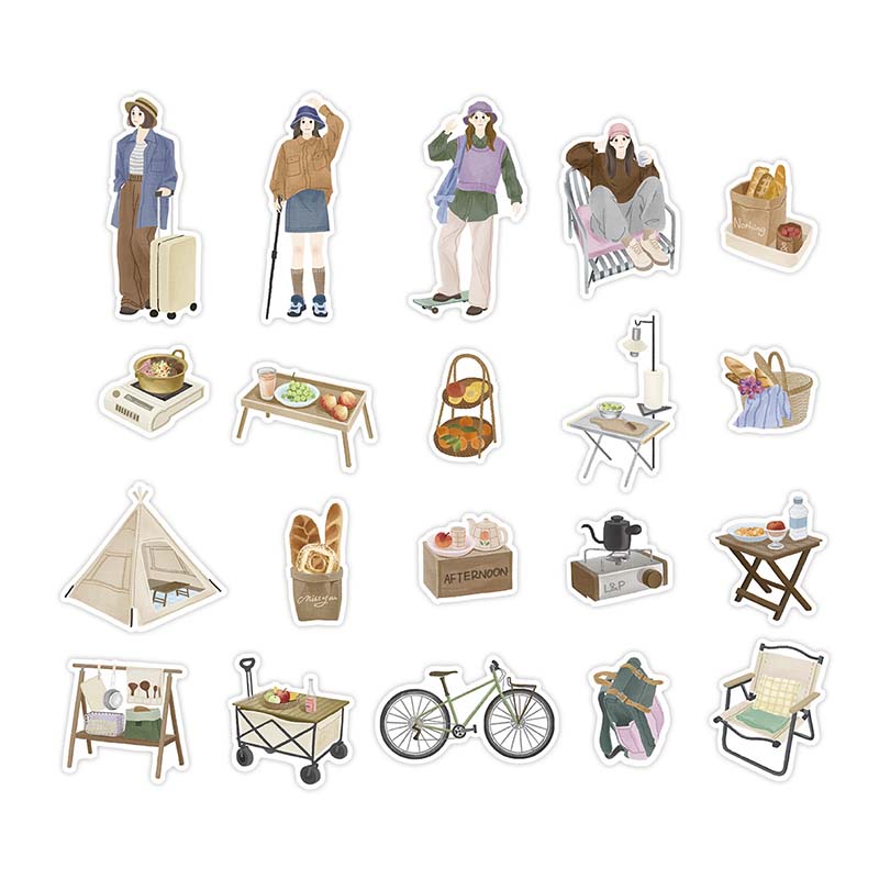 Infeel.me | Passing By In The Camping Plan Stickers