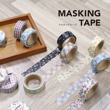 Mind Wave | Pattern Check Brown Washi Tape