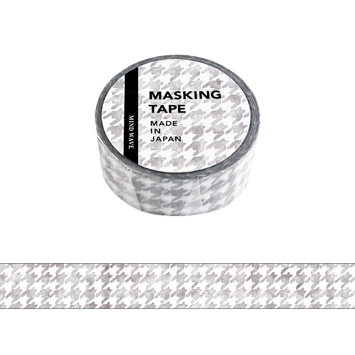 Mind Wave | Pattern Check Gray Washi Tape