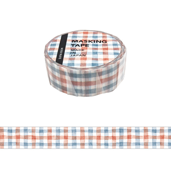 Mind Wave | Pattern Check Red & Blue Washi Tape