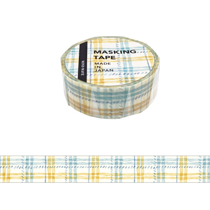 Mind Wave | Pattern Check Green & Yellow Washi Tape