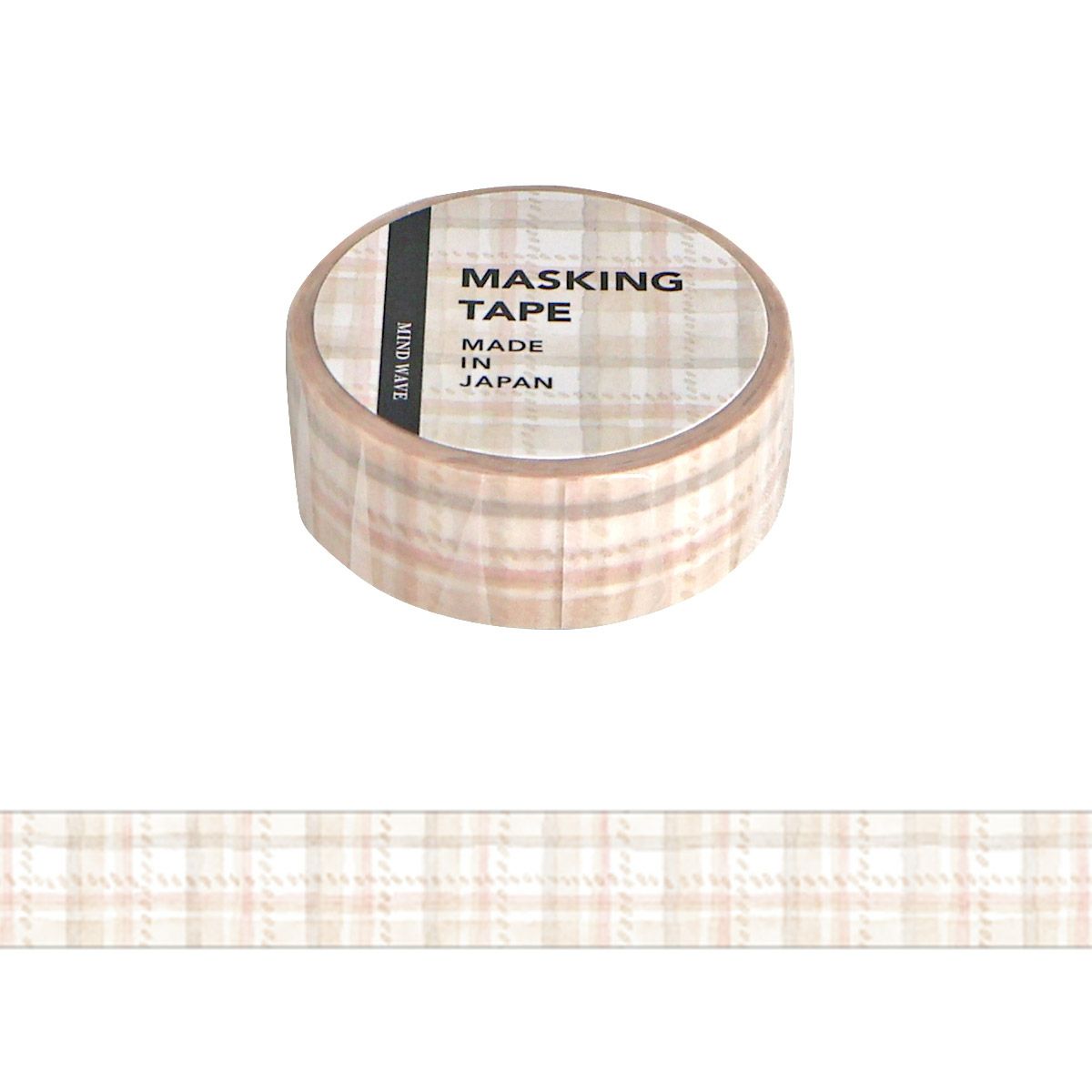Mind Wave | Pattern Check Pink Beige Washi Tape