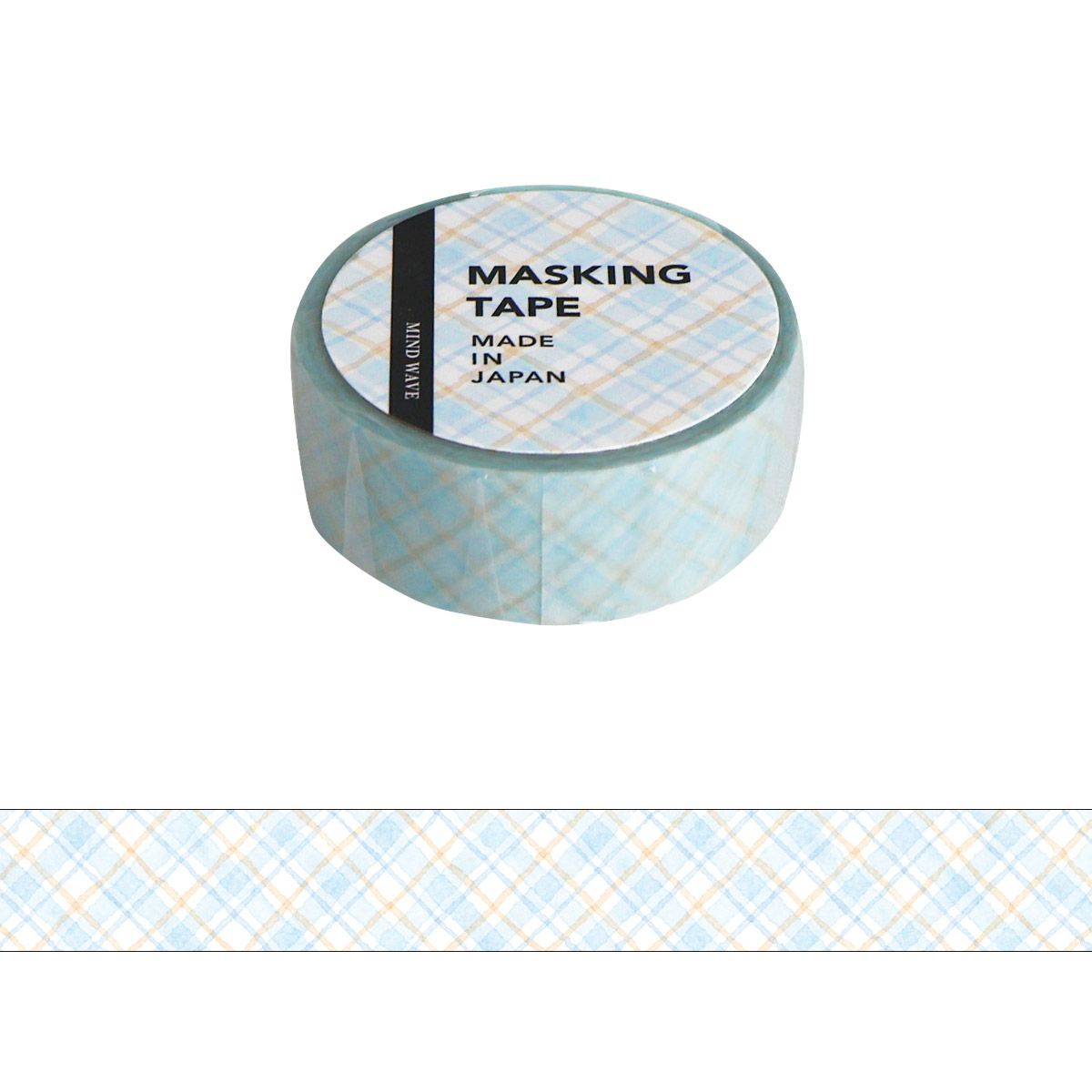 Mind Wave | Pattern Check Blue Beige Washi Tape
