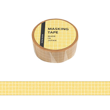 Mind Wave | Pattern Check Mustard Washi Tape