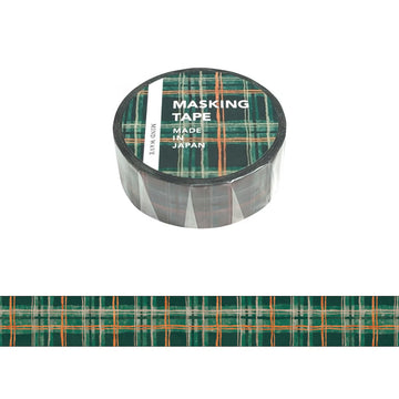 Mind Wave | Pattern Check Orange Green Washi Tape